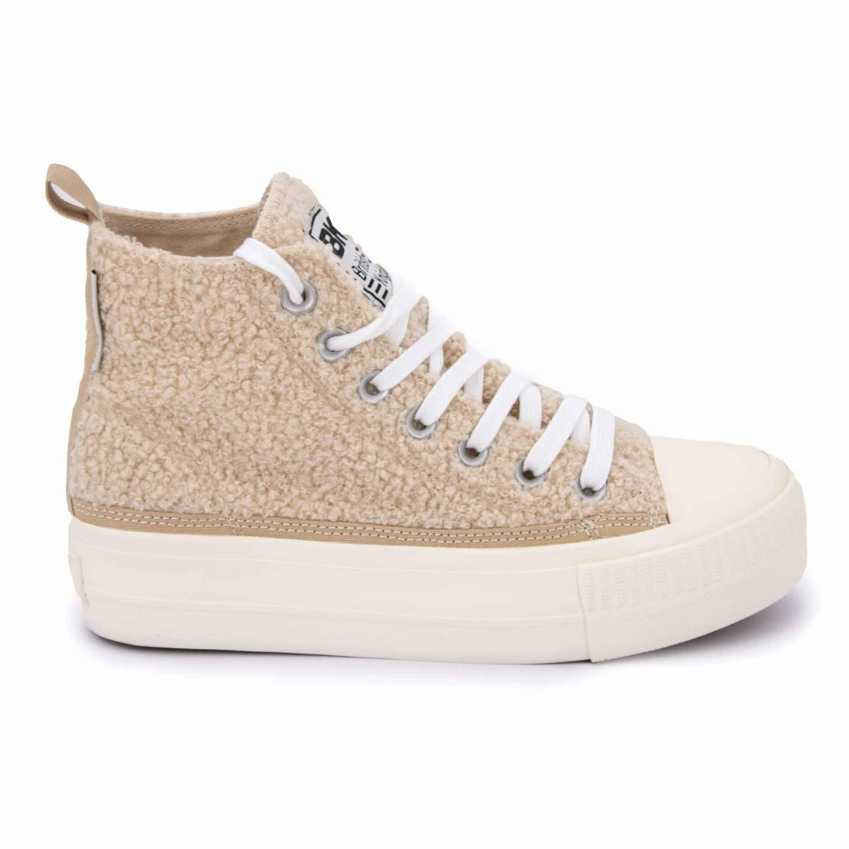Basket Montante à Plateforme Effet Moumoute Femme BRITISH KNIGHTS 4 Basket Montante à Plateforme Effet Moumoute Femme BRITISH KNIGHTS – Image 2
