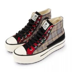 Basket Montante Toile 1061126 T36-41 Gris Femme VICTORIA -Dockers by Gerli Soldes Magasin basket montante toile 1061126 t36 41 gris 2