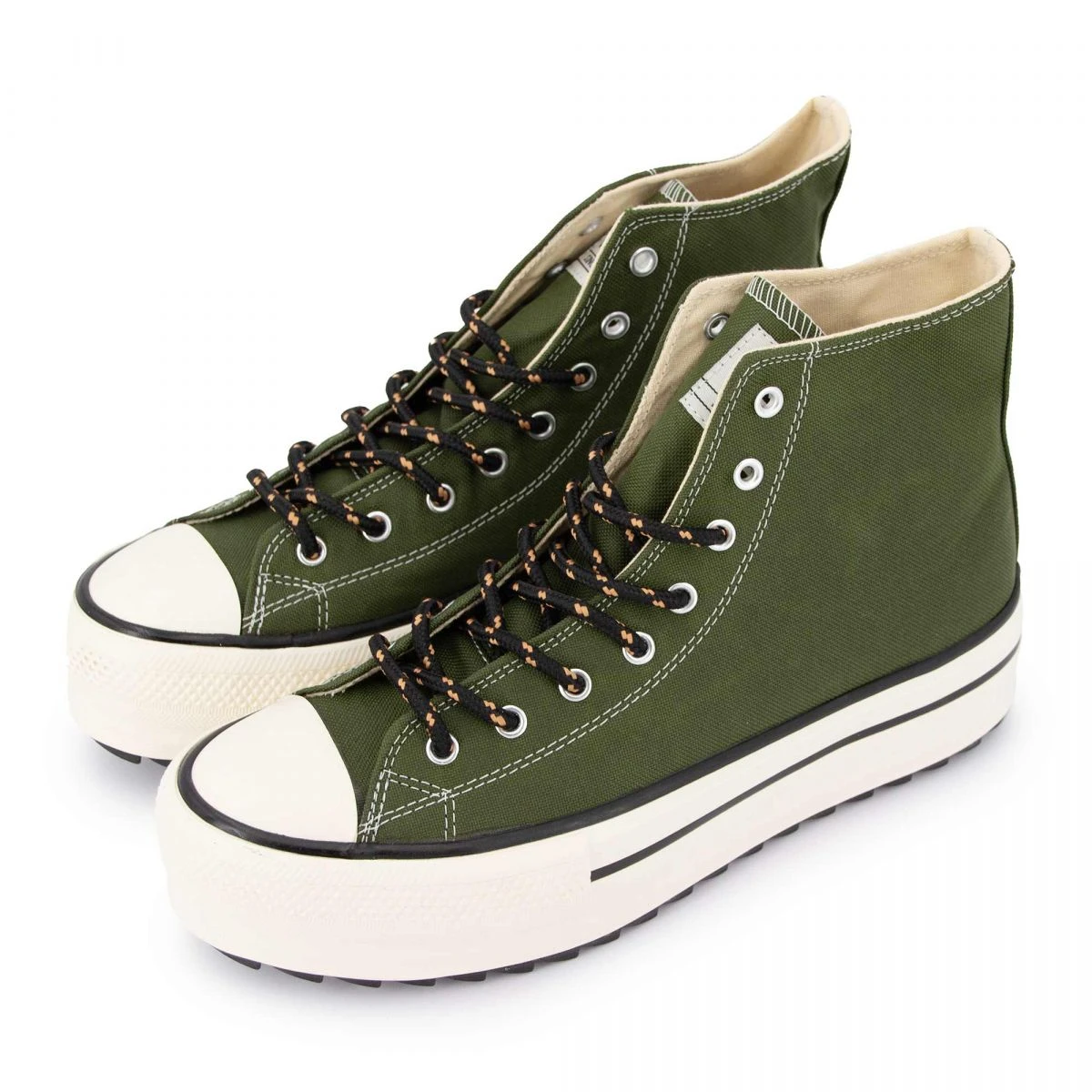 Basket Montante Toile Cirée Semelle Plateforme Femme VICTORIA 7 Basket Montante Toile Cirée Semelle Plateforme Femme VICTORIA – Image 5