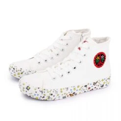 Basket Montantes Toile Peace & Love Lacet Zip Femme DOCKERS BY GERLI -Dockers by Gerli Soldes Magasin basket montantes toile peace love lacet zip femme dockers by gerli 2