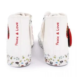 Basket Montantes Toile Peace & Love Lacet Zip Femme DOCKERS BY GERLI -Dockers by Gerli Soldes Magasin basket montantes toile peace love lacet zip femme dockers by gerli 4