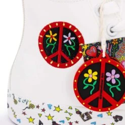 Basket Montantes Toile Peace & Love Lacet Zip Femme DOCKERS BY GERLI -Dockers by Gerli Soldes Magasin basket montantes toile peace love lacet zip femme dockers by gerli 7