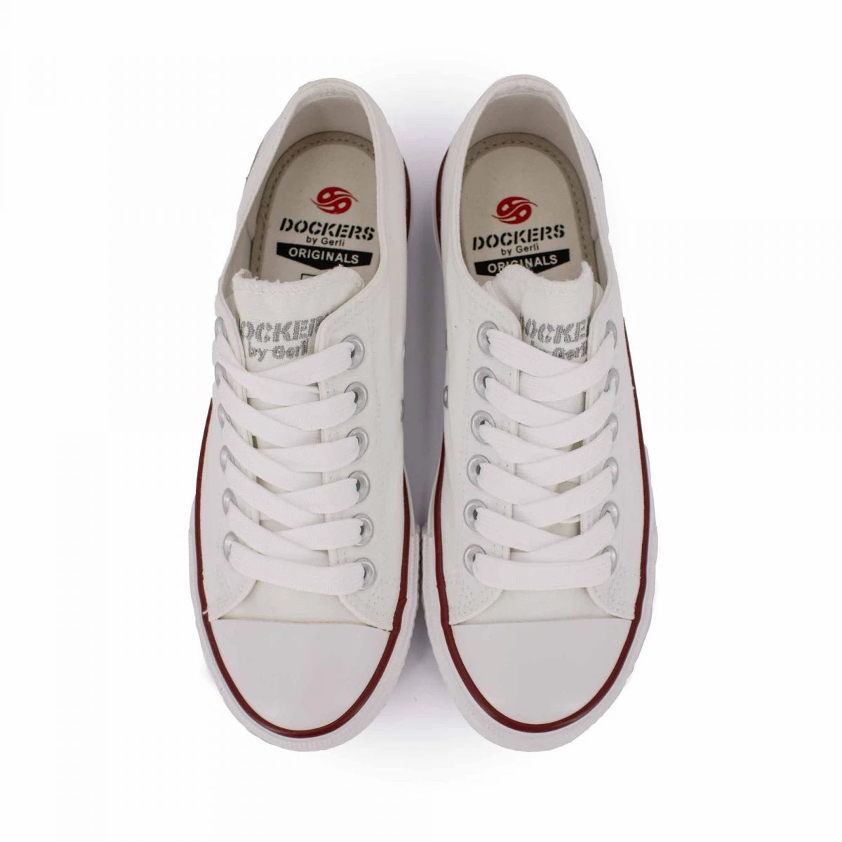 Basket Toile Blanc 36ur201710500 T36-41 Femme DOCKERS BY GERLI 5 Basket Toile Blanc 36ur201710500 T36-41 Femme DOCKERS BY GERLI – Image 3
