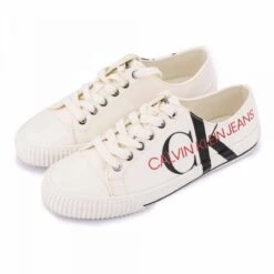 Baskets 000b4r0856100 Blanc T35-40 Toile Femme CALVIN KLEIN -Dockers by Gerli Soldes Magasin baskets 000b4r0856100 blanc t35 40 toile 3