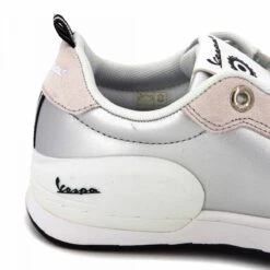 Baskets Argent Cuir Freccia-403-02 T36/40 Femme VESPA -Dockers by Gerli Soldes Magasin baskets argent cuir freccia 403 02 t36 40 3