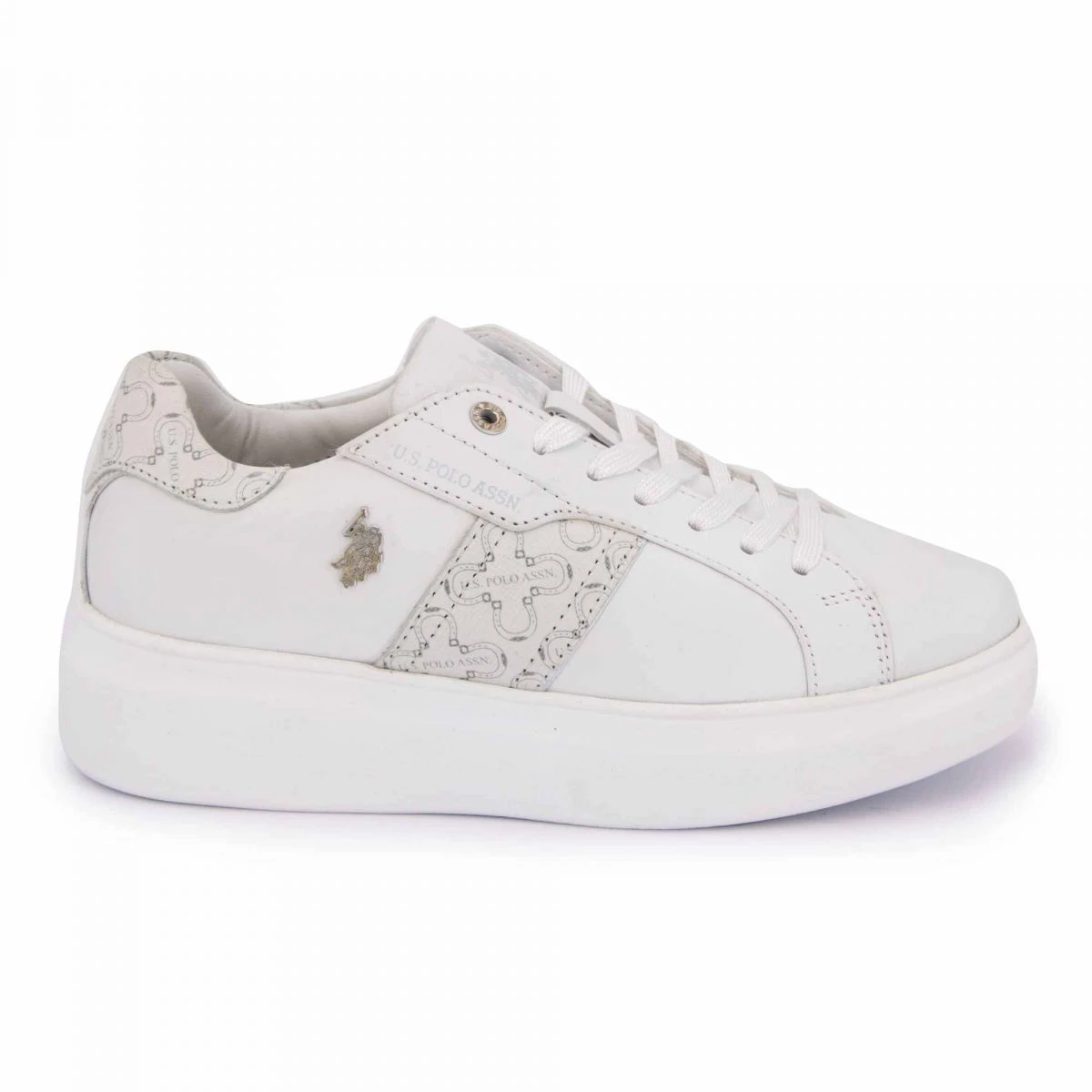 Baskets Bandes Colorés Imprimé Fer à Cheval Et Logo Femme US POLO 4 Baskets Bandes Colorés Imprimé Fer à Cheval Et Logo Femme US POLO – Image 2