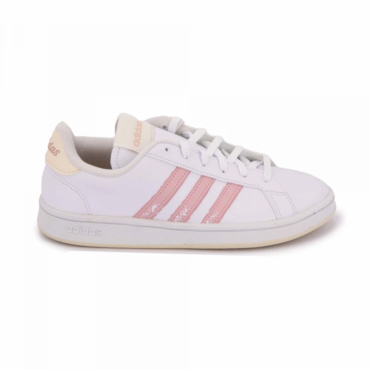 Baskets Basses 3 Bandes Roses Lacets Blanches Femme ADIDAS 3 Baskets Basses 3 Bandes Roses Lacets Blanches Femme ADIDAS