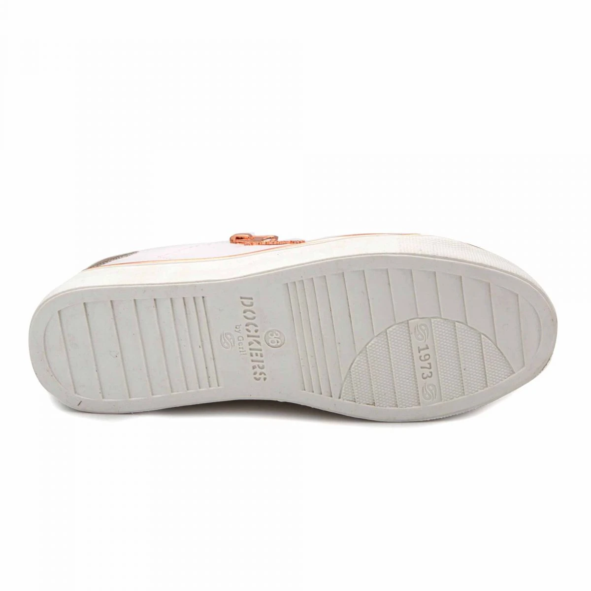 Baskets Basses Blanches Femme DOCKERS BY GERLI 9 Baskets Basses Blanches Femme DOCKERS BY GERLI – Image 7