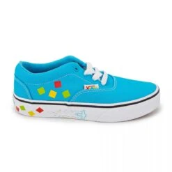 Baskets Basses Bleue Motifs Graphiques Parsemés T28-39 Enfant VANS