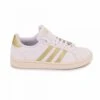 Baskets Basses Cuir 3 Bandes Dorées Lacets Blanches Femme ADIDAS -Dockers by Gerli Soldes Magasin baskets basses cuir 3 bandes dorees lacets blanches femme adidas