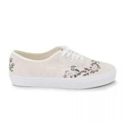 Baskets Basses Cuir Fleurs Gravées Clair T39 Au 47 Homme VANS