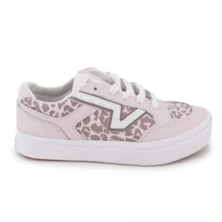 Baskets Basses Cuir Imprimé Animal Rose Pastel Détail Semelle T28-39 Enfant VANS