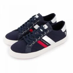 Baskets Basses En Toile Double Bande Marcx Homme US POLO -Dockers by Gerli Soldes Magasin baskets basses en toile double bande marcx homme us polo 14