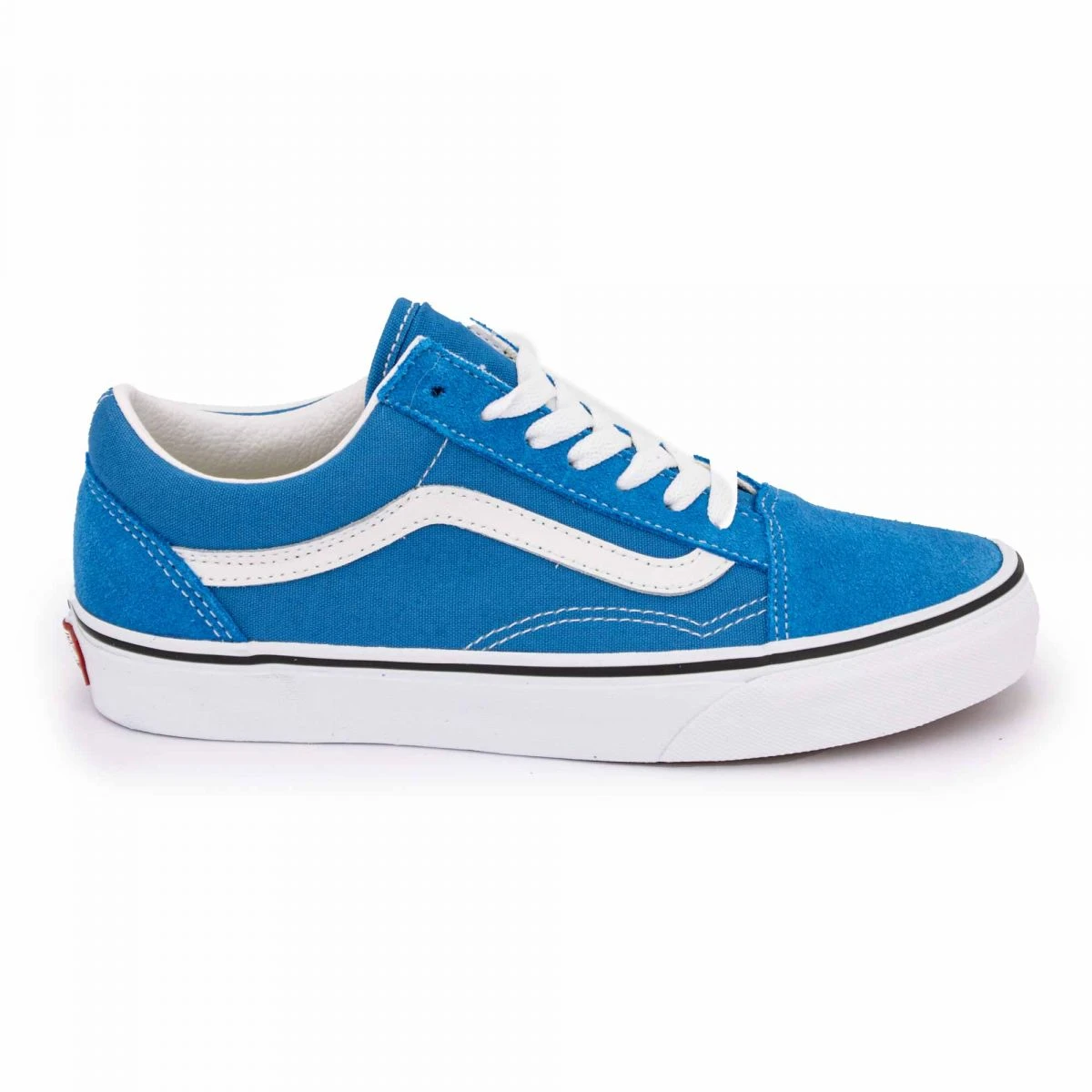 Baskets Basses En Toile Et Cuir Suéde Old Skook Bleu Femme VANS 3 Baskets Basses En Toile Et Cuir Suéde Old Skook Bleu Femme VANS