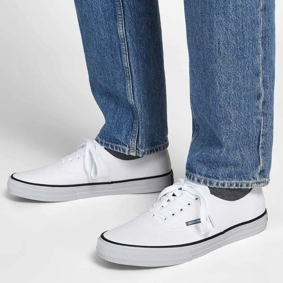 Baskets Basses En Toile Lacet Bout Rond Homme JACK & JONES 7 Baskets Basses En Toile Lacet Bout Rond Homme JACK & JONES – Image 5