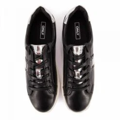 Baskets Basses Grainé Faux Python Lacets Femme ONLY -Dockers by Gerli Soldes Magasin baskets basses graine faux python lacets femme only 2