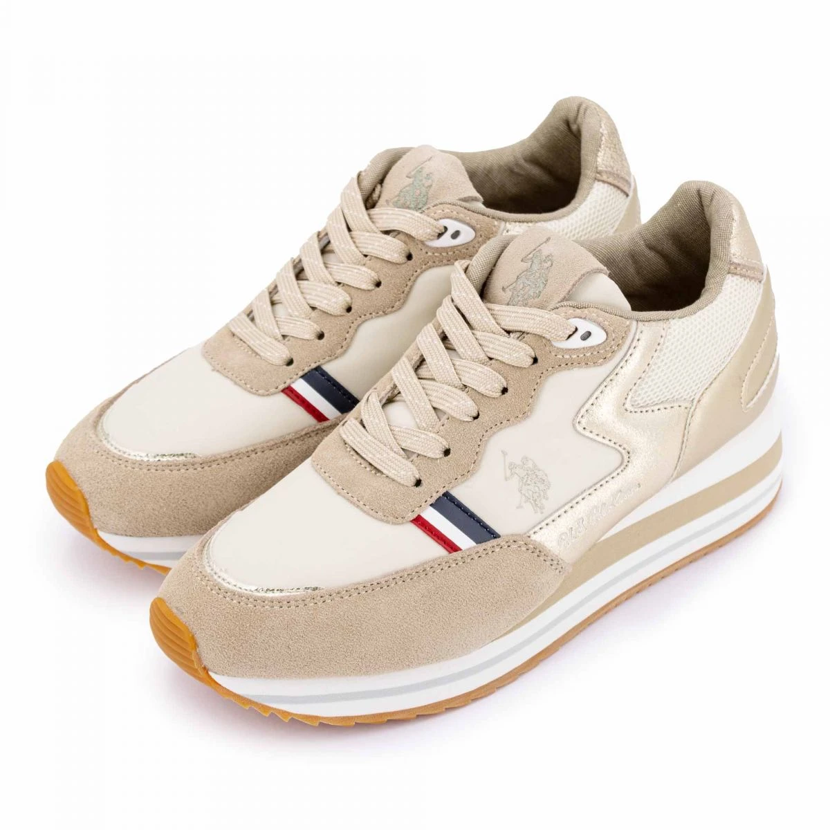 Baskets Basses Liseré Noir Empiècements De Matières à Lacets Femme US POLO 13 Baskets Basses Liseré Noir Empiècements De Matières à Lacets Femme US POLO – Image 11