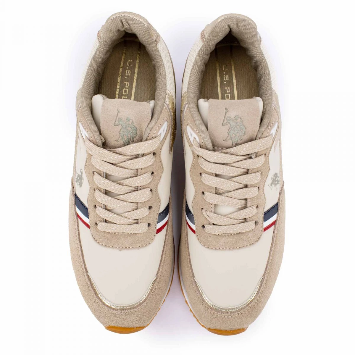 Baskets Basses Liseré Noir Empiècements De Matières à Lacets Femme US POLO 10 Baskets Basses Liseré Noir Empiècements De Matières à Lacets Femme US POLO – Image 8