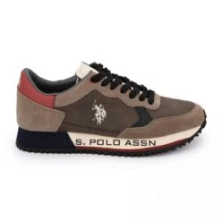 Baskets Basses Semelle Crantée Colorée Multi Matières Homme US POLO