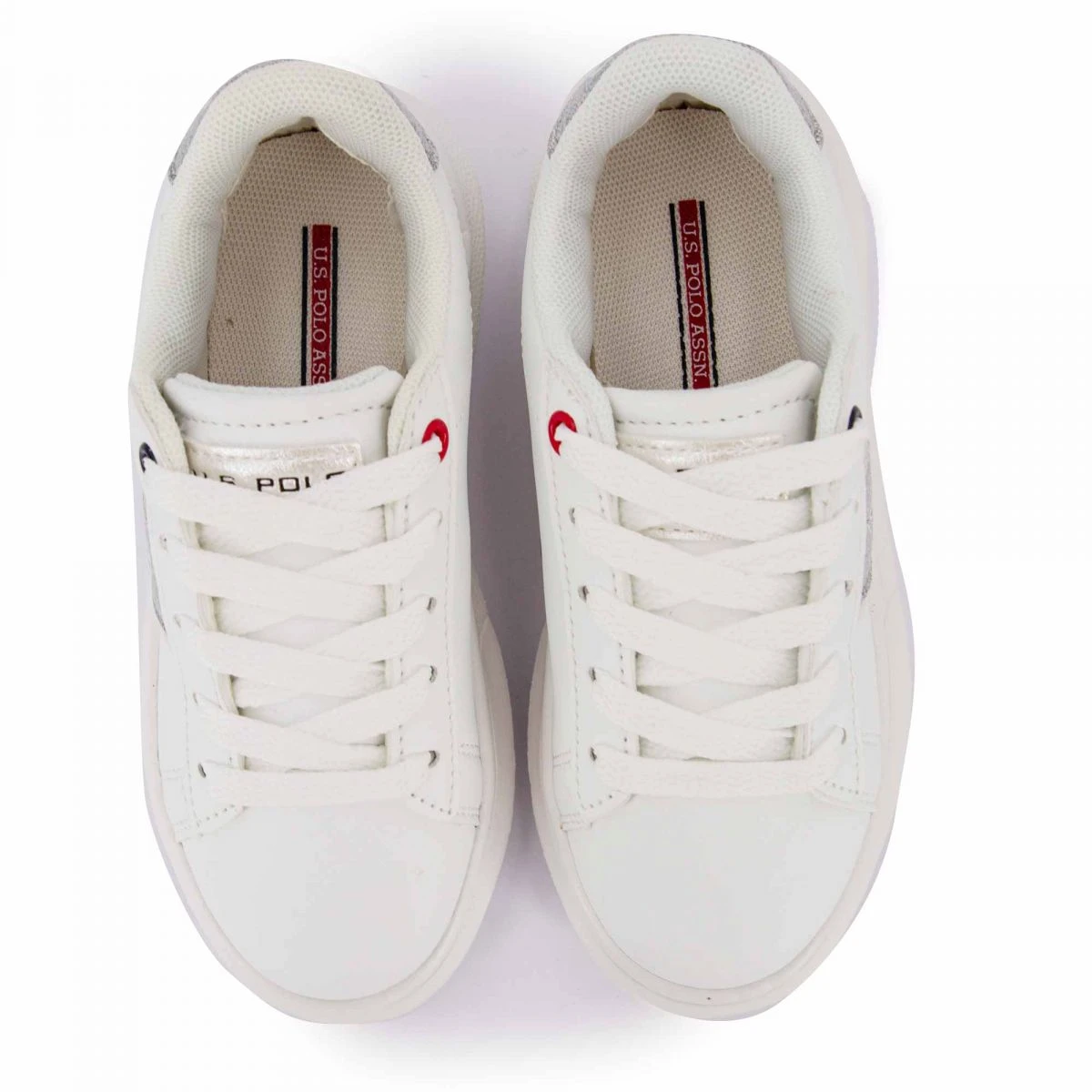 Baskets Blanc Argent Helis 004k Enfant US POLO 5 Baskets Blanc Argent Helis 004k Enfant US POLO – Image 3