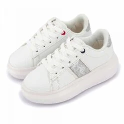 Baskets Blanc Argent Helis 004k Enfant US POLO 11 Baskets Blanc Argent Helis 004k Enfant US POLO -Dockers by Gerli Soldes Magasin baskets blanc argent helis 004k 3