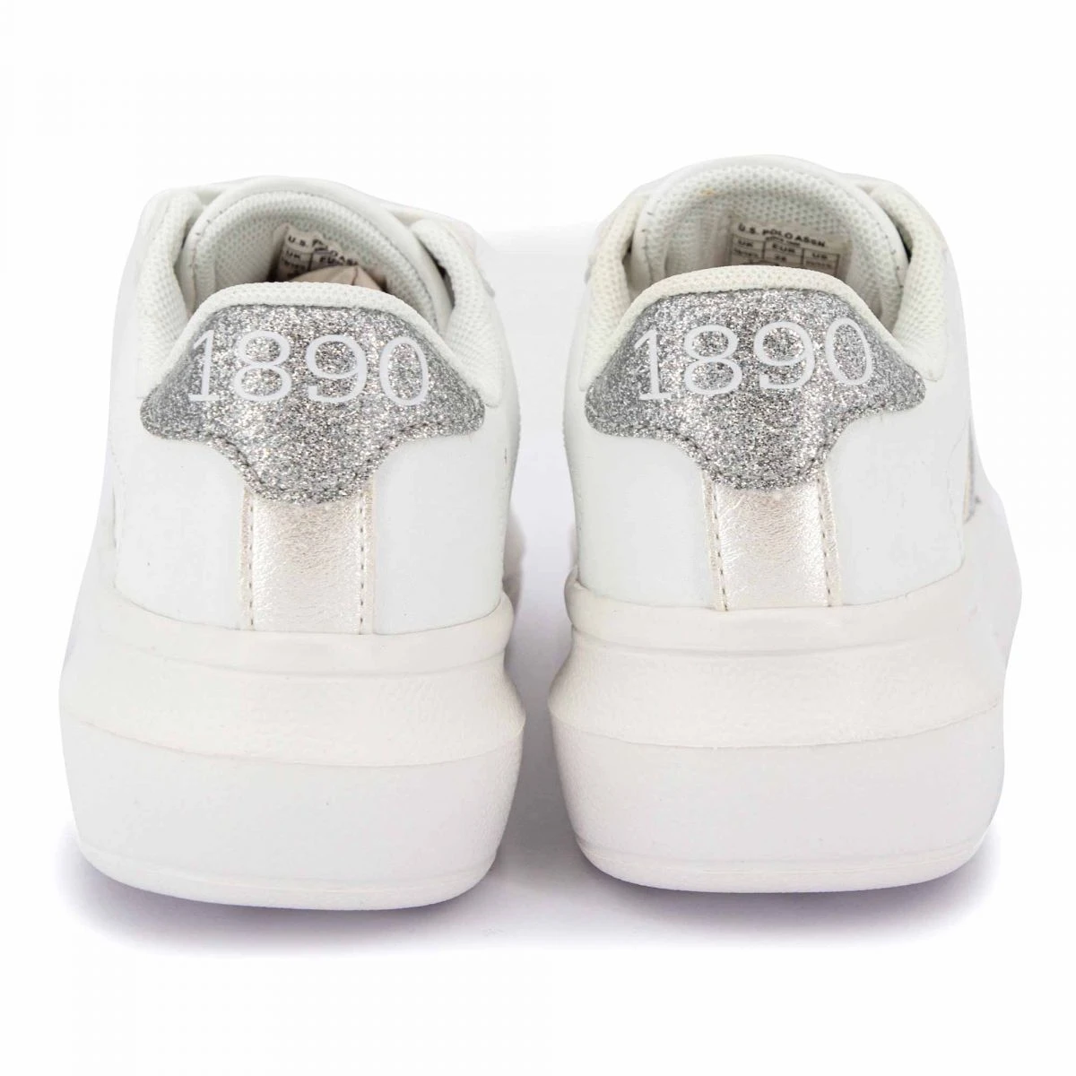 Baskets Blanc Argent Helis 004k Enfant US POLO 7 Baskets Blanc Argent Helis 004k Enfant US POLO – Image 5