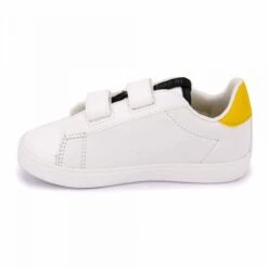 Baskets Blanches Croute De Cuir à Scratch Avec Logo Brodé Argent Optical Blanc Enfant LE COQ SPORTIF -Dockers by Gerli Soldes Magasin baskets blanches croute de cuir a scratch avec logo brode argent optical blanc enfant le coq sportif 1