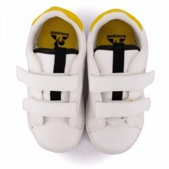 Baskets Blanches Croute De Cuir à Scratch Avec Logo Brodé Argent Optical Blanc Enfant LE COQ SPORTIF -Dockers by Gerli Soldes Magasin baskets blanches croute de cuir a scratch avec logo brode argent optical blanc enfant le coq sportif 2