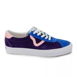 Baskets Color Block Cuir Basses Bleu Violet Rose Pastel T39 Au 47 Homme VANS