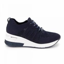 Baskets En Toile Bleu Marine Toile Femme TOM TAILOR