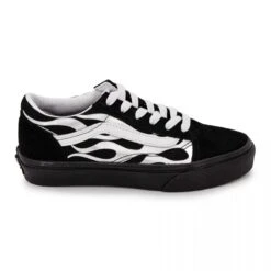 Baskets Flammes Blanches Era Basses T28-39 Enfant VANS