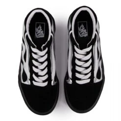 Baskets Flammes Blanches Era Basses T28-39 Enfant VANS -Dockers by Gerli Soldes Magasin baskets flammes blanches era basses t28 39 enfant vans 3