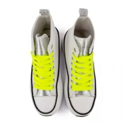 Baskets Hautes Semelle Plateforme Argentées Femme KAPORAL -Dockers by Gerli Soldes Magasin baskets hautes semelle plateforme argentees femme kaporal 3