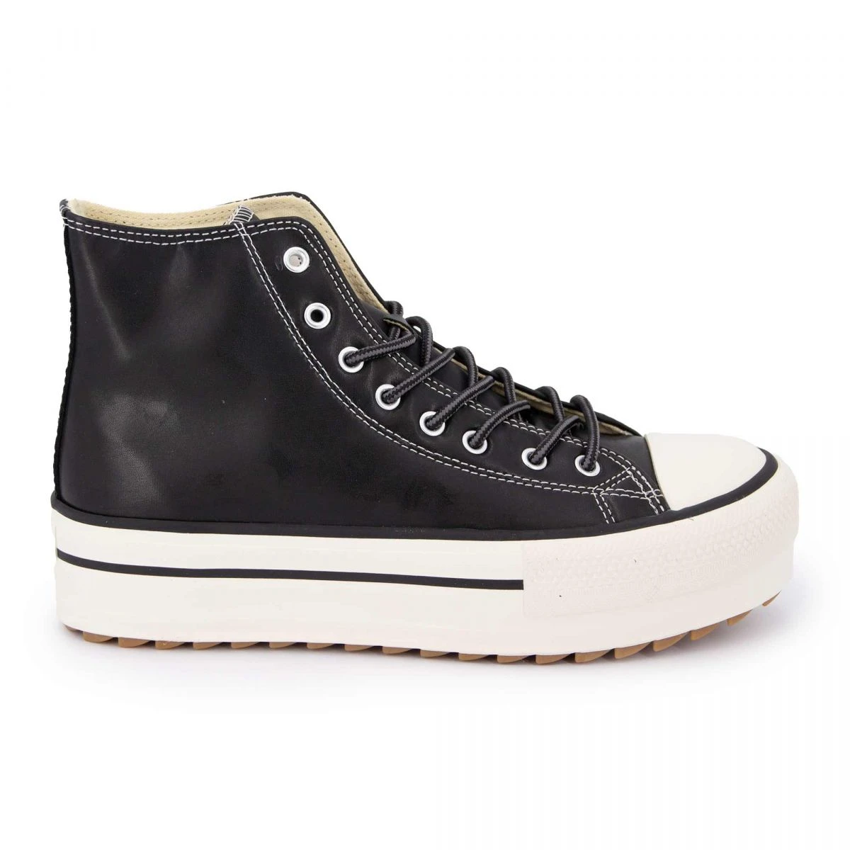 Baskets Montantes à Plateforme En Toile Avec Logo Relief Noir T36 Au 41 Femme VICTORIA 3 Baskets Montantes à Plateforme En Toile Avec Logo Relief Noir T36 Au 41 Femme VICTORIA