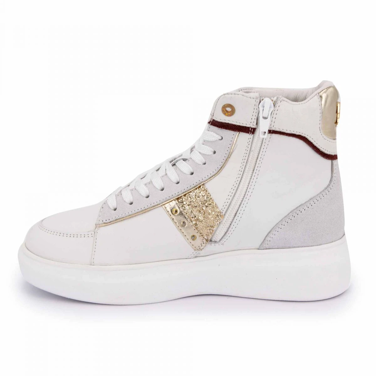 Baskets Montantes Avec Paillettes Décoration Clous Et Fermeture éclair Femme US POLO 6 Baskets Montantes Avec Paillettes Décoration Clous Et Fermeture éclair Femme US POLO – Image 4