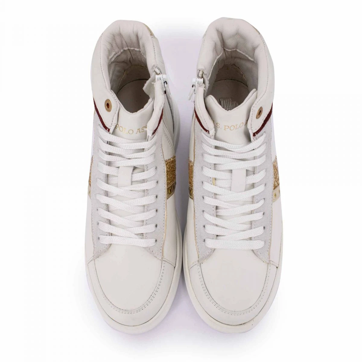 Baskets Montantes Avec Paillettes Décoration Clous Et Fermeture éclair Femme US POLO 8 Baskets Montantes Avec Paillettes Décoration Clous Et Fermeture éclair Femme US POLO – Image 6