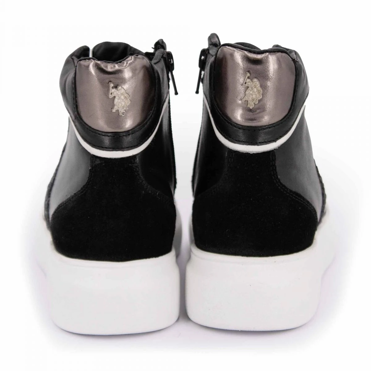 Baskets Montantes Avec Paillettes Décoration Clous Et Fermeture éclair Femme US POLO 11 Baskets Montantes Avec Paillettes Décoration Clous Et Fermeture éclair Femme US POLO – Image 9