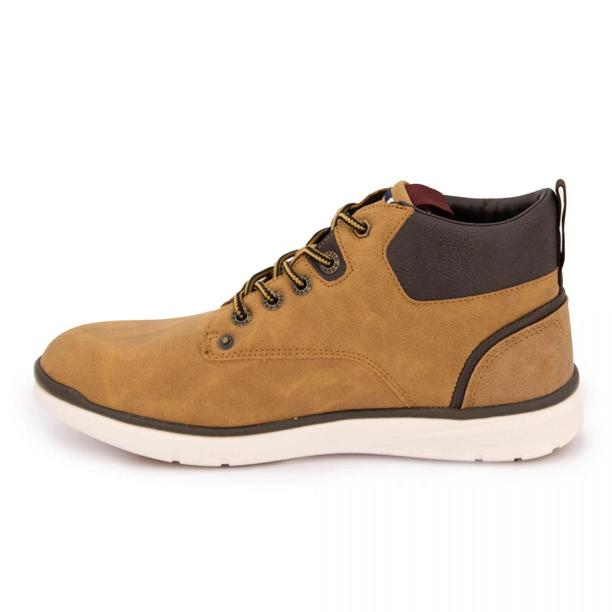 Baskets Montantes Texturées Semelle Blanche à Lacets Logo En Relief Homme US POLO 6 Baskets Montantes Texturées Semelle Blanche à Lacets Logo En Relief Homme US POLO – Image 4