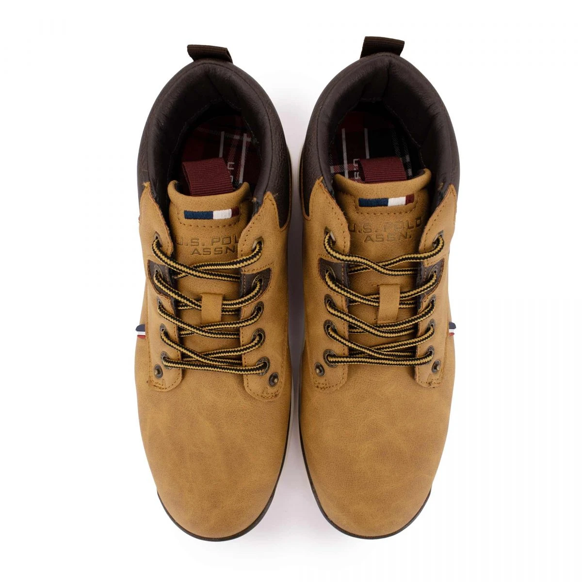 Baskets Montantes Texturées Semelle Blanche à Lacets Logo En Relief Homme US POLO 11 Baskets Montantes Texturées Semelle Blanche à Lacets Logo En Relief Homme US POLO – Image 9