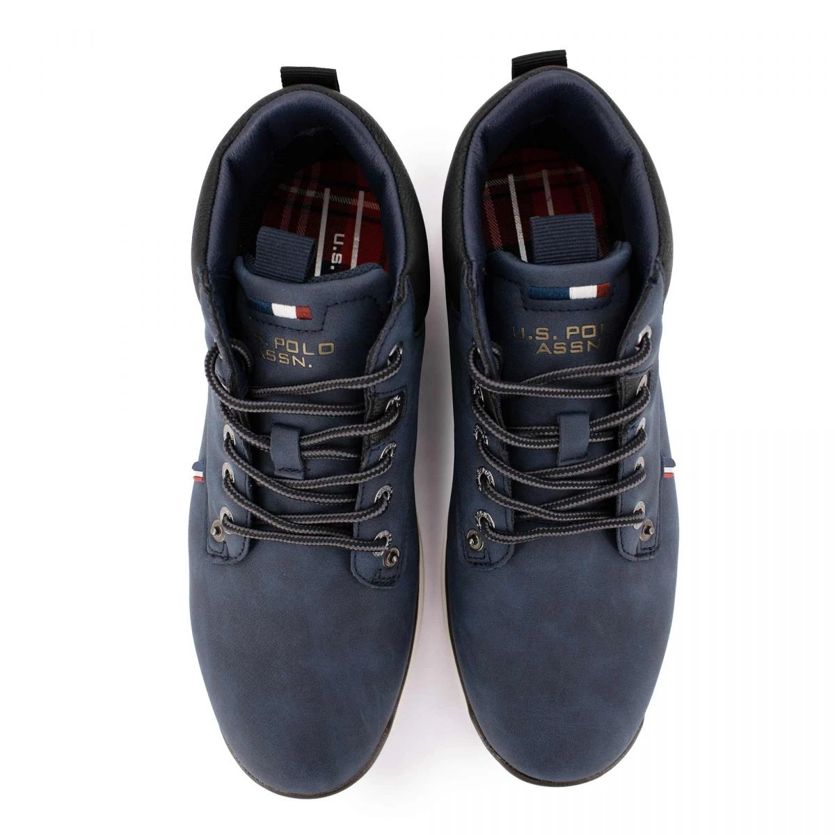 Baskets Montantes Texturées Semelle Blanche à Lacets Logo En Relief Homme US POLO 12 Baskets Montantes Texturées Semelle Blanche à Lacets Logo En Relief Homme US POLO – Image 10