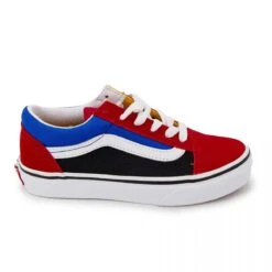 Baskets Old Skool Cuir Color Block Basses T28-39 Enfant VANS