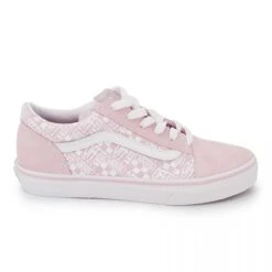 Baskets Old Skool Logorama Cuir Basses Rose T35-39 Femme VANS