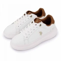 Baskets Semelle épaisse Logo Manuscrit Détail Gold Femme US POLO -Dockers by Gerli Soldes Magasin baskets semelle epaisse logo manuscrit detail gold femme us polo 6