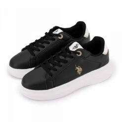 Baskets Semelle épaisse Logo Manuscrit Détail Gold Femme US POLO -Dockers by Gerli Soldes Magasin baskets semelle epaisse logo manuscrit detail gold femme us polo 7