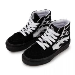 Baskets Sk8-Hi Montantes Flammes Blanches Cuir T27-33 Enfant VANS -Dockers by Gerli Soldes Magasin baskets sk8 hi montantes flammes blanches cuir t27 33 enfant vans 2