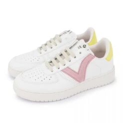 Baskets Toile Rose Et Jaune T36 Au 41 Blanche Femme VICTORIA -Dockers by Gerli Soldes Magasin baskets toile rose et jaune t36 au 41 blanche femme victoria 3