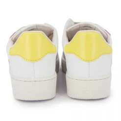 Baskets Toile Rose Et Jaune T36 Au 41 Blanche Femme VICTORIA -Dockers by Gerli Soldes Magasin baskets toile rose et jaune t36 au 41 blanche femme victoria 4