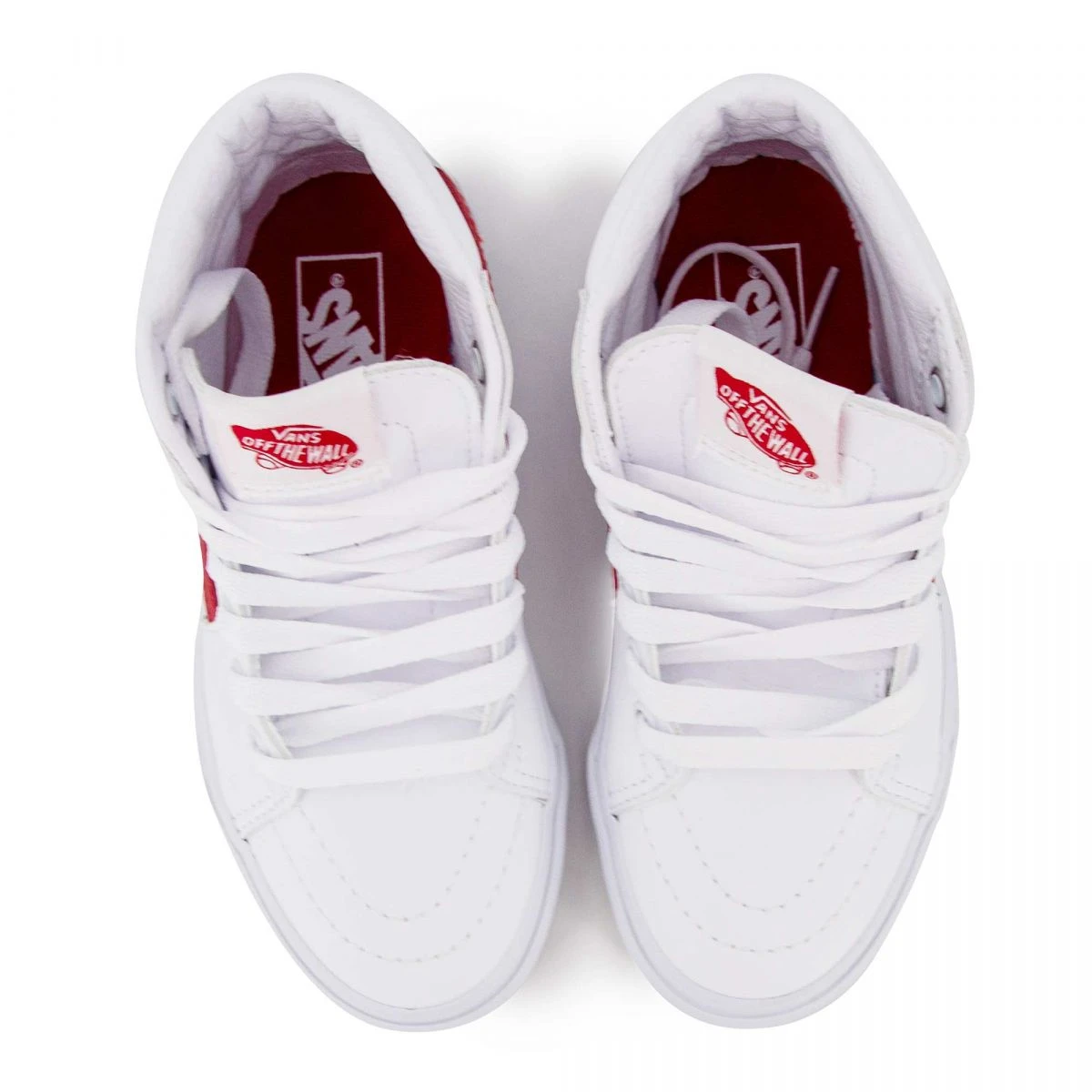 Baskets Ua Sk8-Hi Blanches Bande Rouge Montantes T28-35 Enfant VANS 5 Baskets Ua Sk8-Hi Blanches Bande Rouge Montantes T28-35 Enfant VANS – Image 3