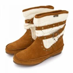 Boots Cuir Suédé Et Tricot Gelato Femme LES TROPEZIENNES PAR M.BELARBI -Dockers by Gerli Soldes Magasin boots cuir suede et tricot gelato femme les tropeziennes par mbelarbi 3
