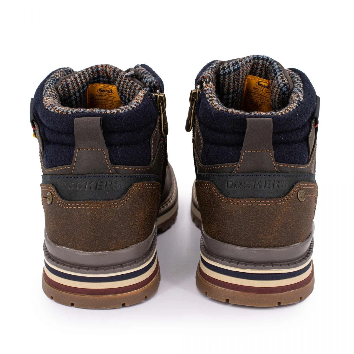 Bottines à Lacets Avec Surpiqûres Motif Intérieur Pied De Poule Schoko T40/46 Homme DOCKERS BY GERLI 7 Bottines à Lacets Avec Surpiqûres Motif Intérieur Pied De Poule Schoko T40/46 Homme DOCKERS BY GERLI – Image 5